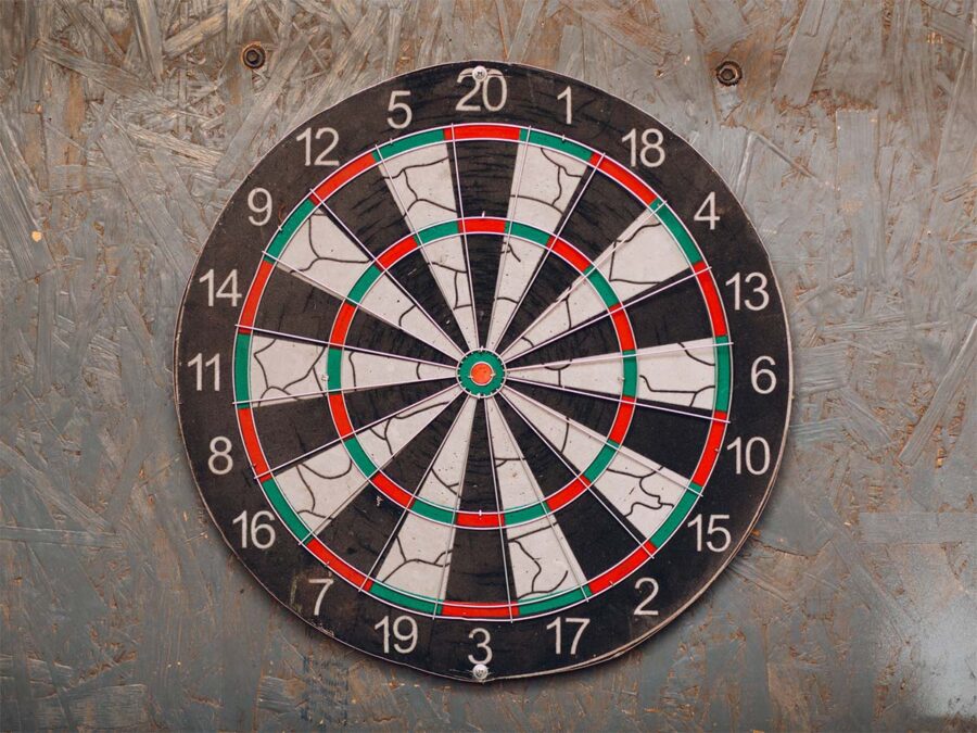 Dartboard for rugby